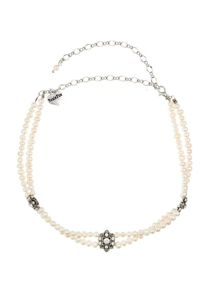 Fresh water pearl and crystal choker by Rosie Fox