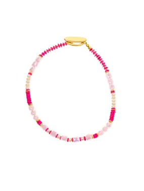 Fuchsia Bubble Choker Necklace