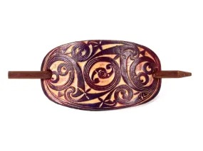 Gaelic Leather Hair Barrette