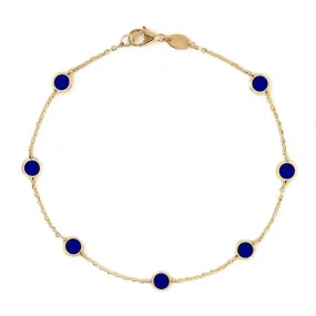 Gemstone Circle Bracelet Lapis Lazuli