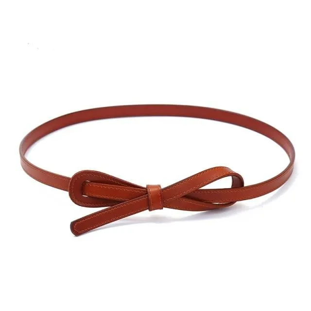 Genuine Leather Knot Waist Belt