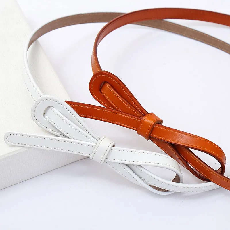 Genuine Leather Knot Waist Belt