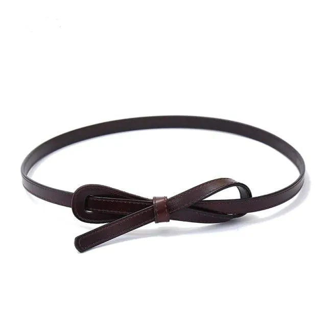 Genuine Leather Knot Waist Belt