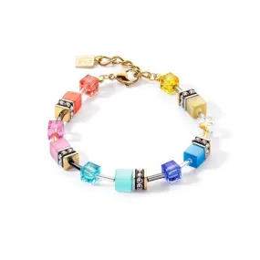 GeoCUBE® Iconic Classic Multicolour Gold Bracelet 2838/30-1521