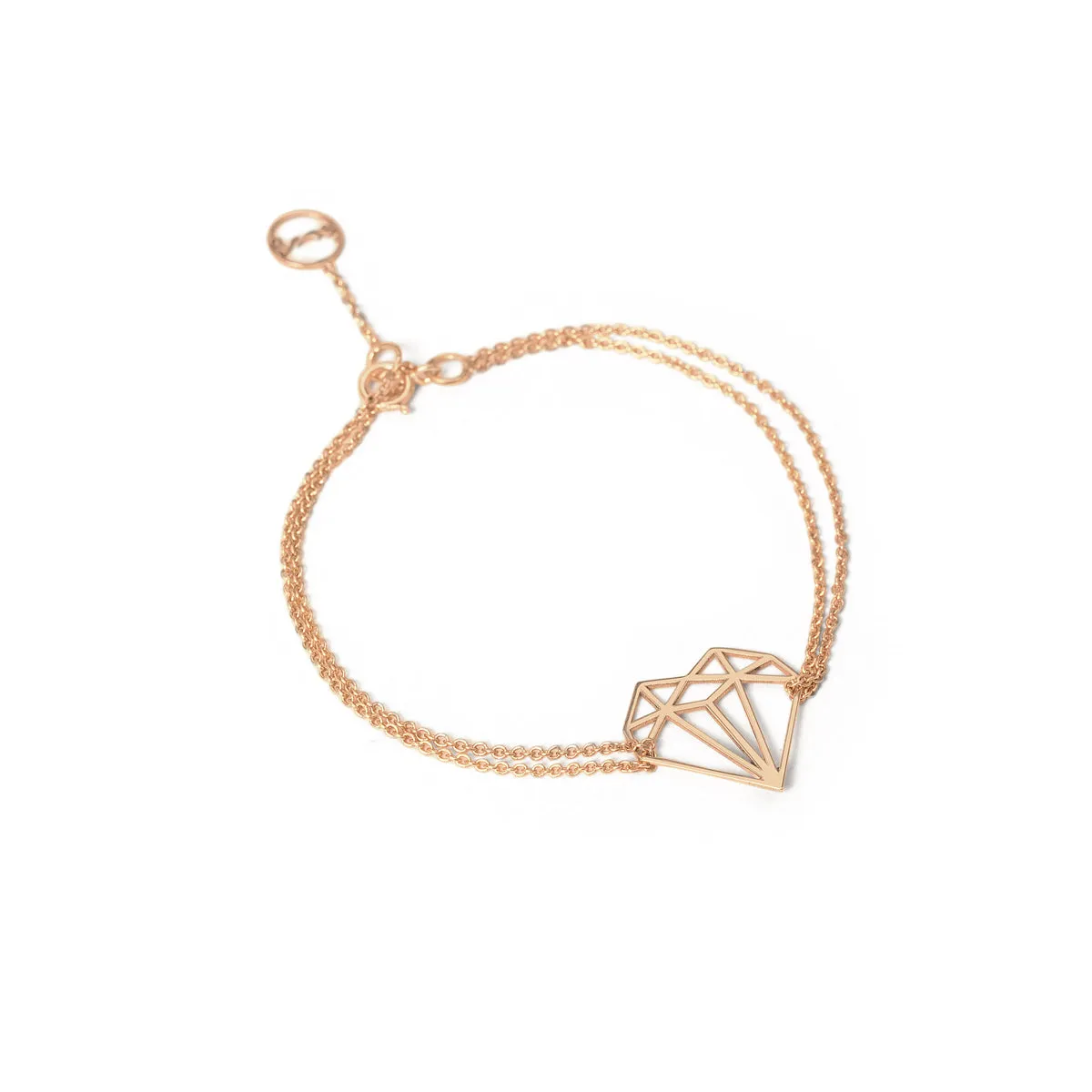 Geometry Heart Chain Bracelet