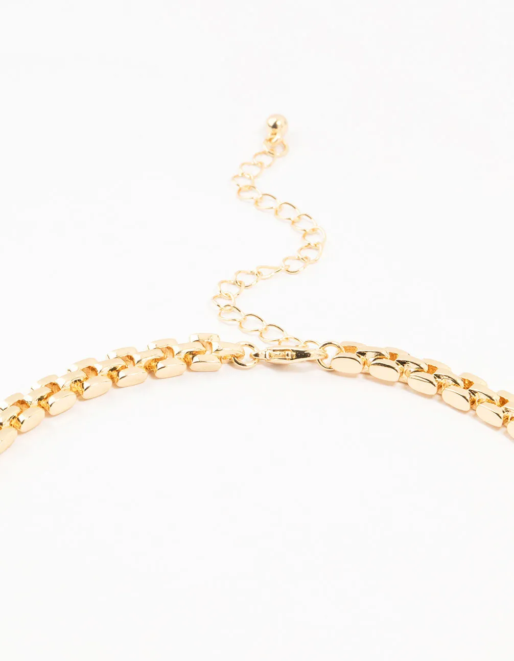 Gold Plated Watch Chain Necklace