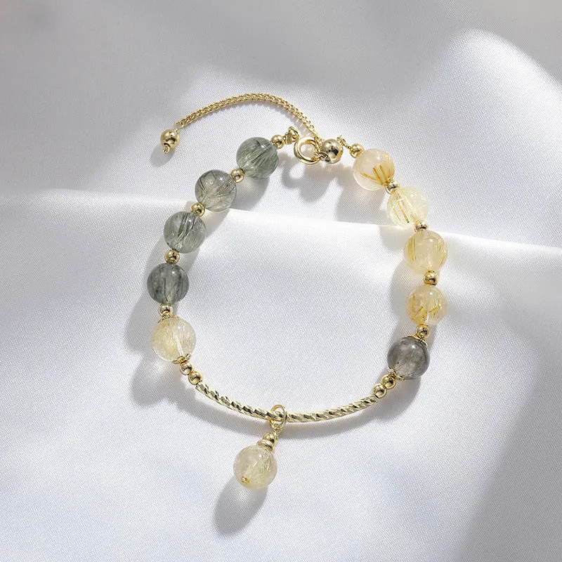 Green Crystal Hair Bracelet for Wealth and Elegance