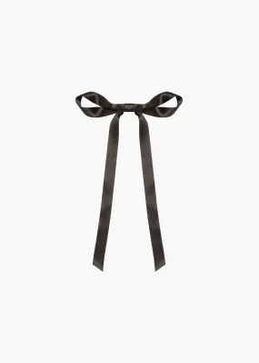 Gretta Bow Barrette -- Black