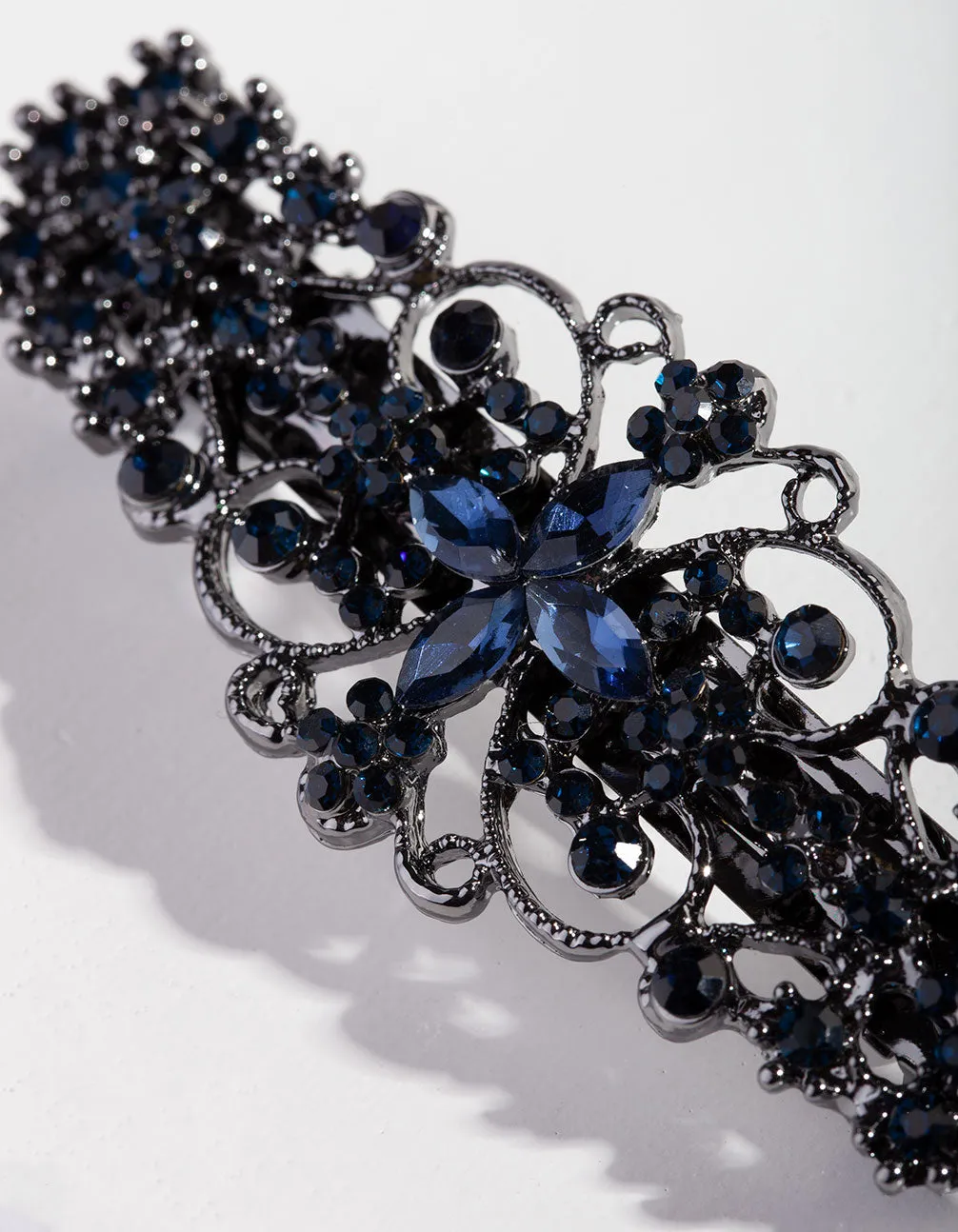 Gunmetal Blue Deco Hair Clip