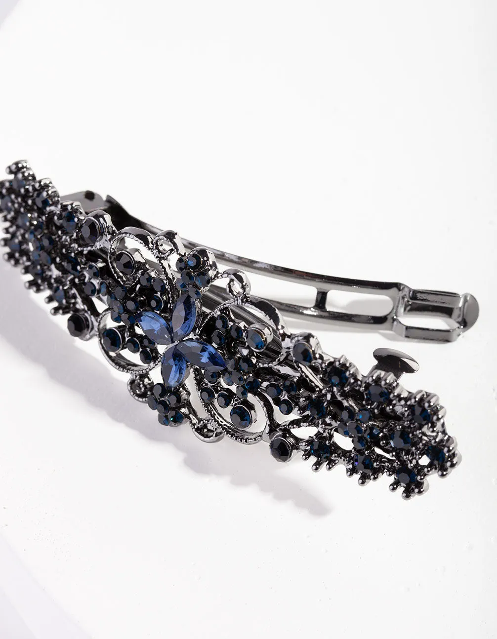 Gunmetal Blue Deco Hair Clip