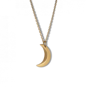 Half Moon Pendant and anchor chain