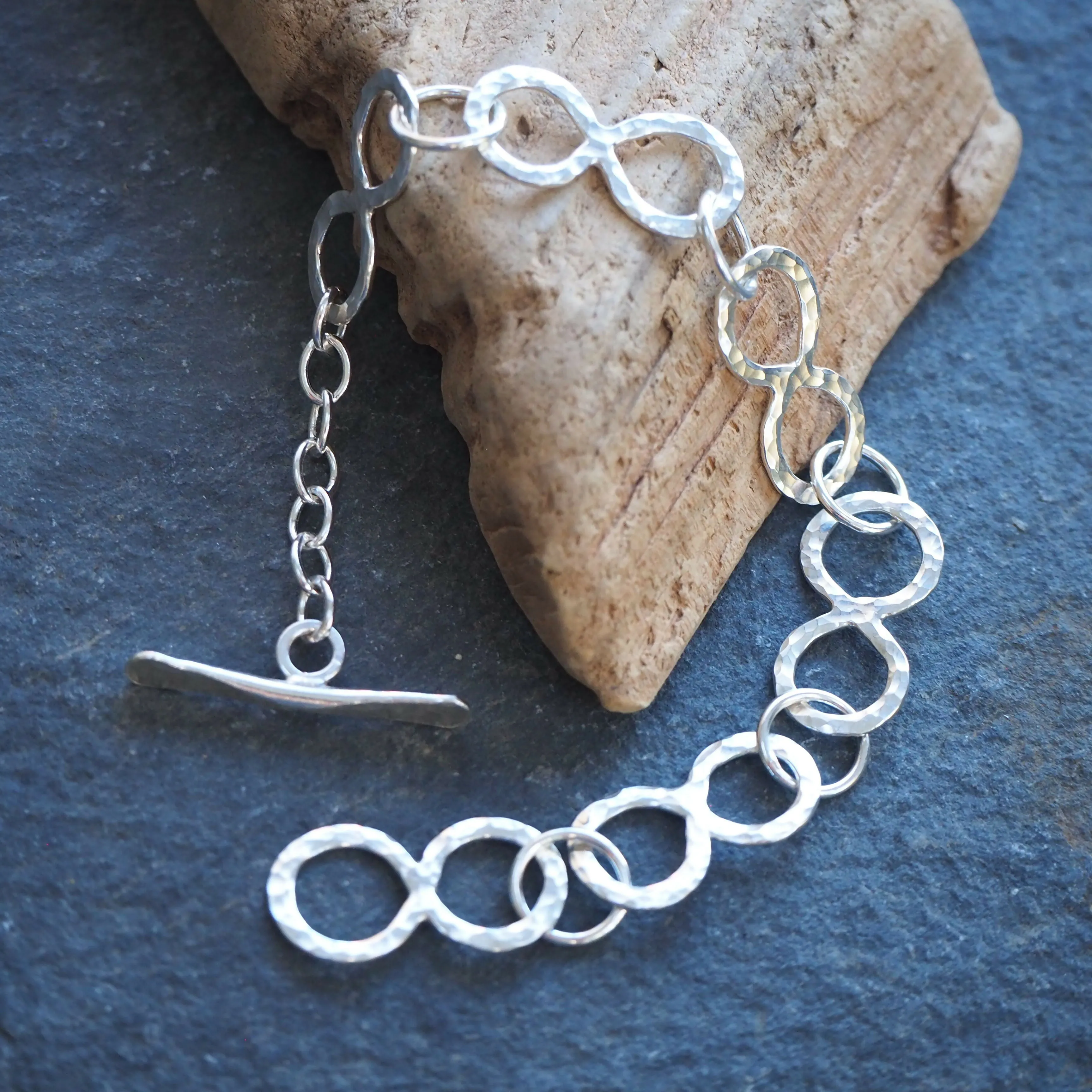 Hallmarked Silver Chain Bracelet - Handmade