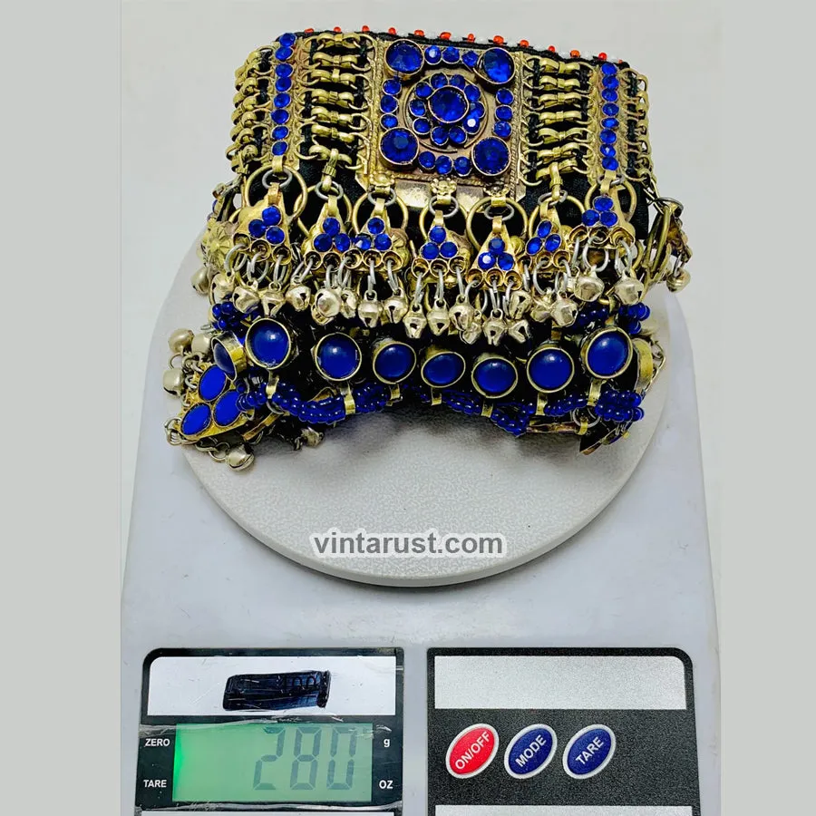 Handmade Blue Kuchi Ethnic Choker Necklace