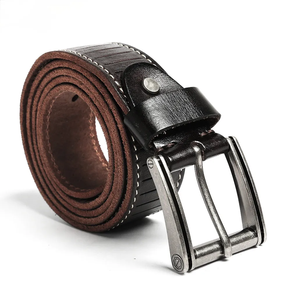 Handmade Leather Steel Buckles Men's Belt B010