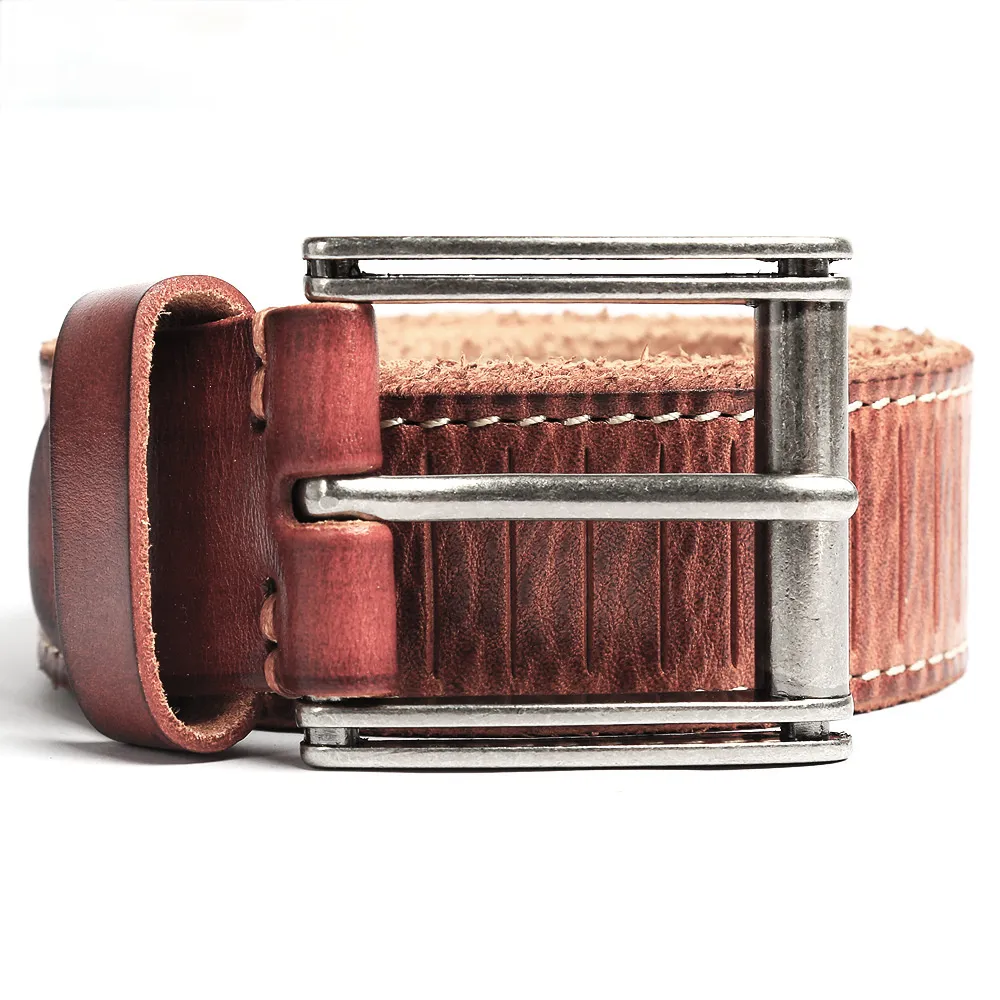 Handmade Leather Steel Buckles Men's Belt B010