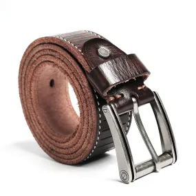 Handmade Leather Steel Buckles Men's Belt B010