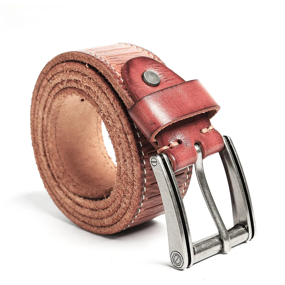 Handmade Leather Steel Buckles Men's Belt B010