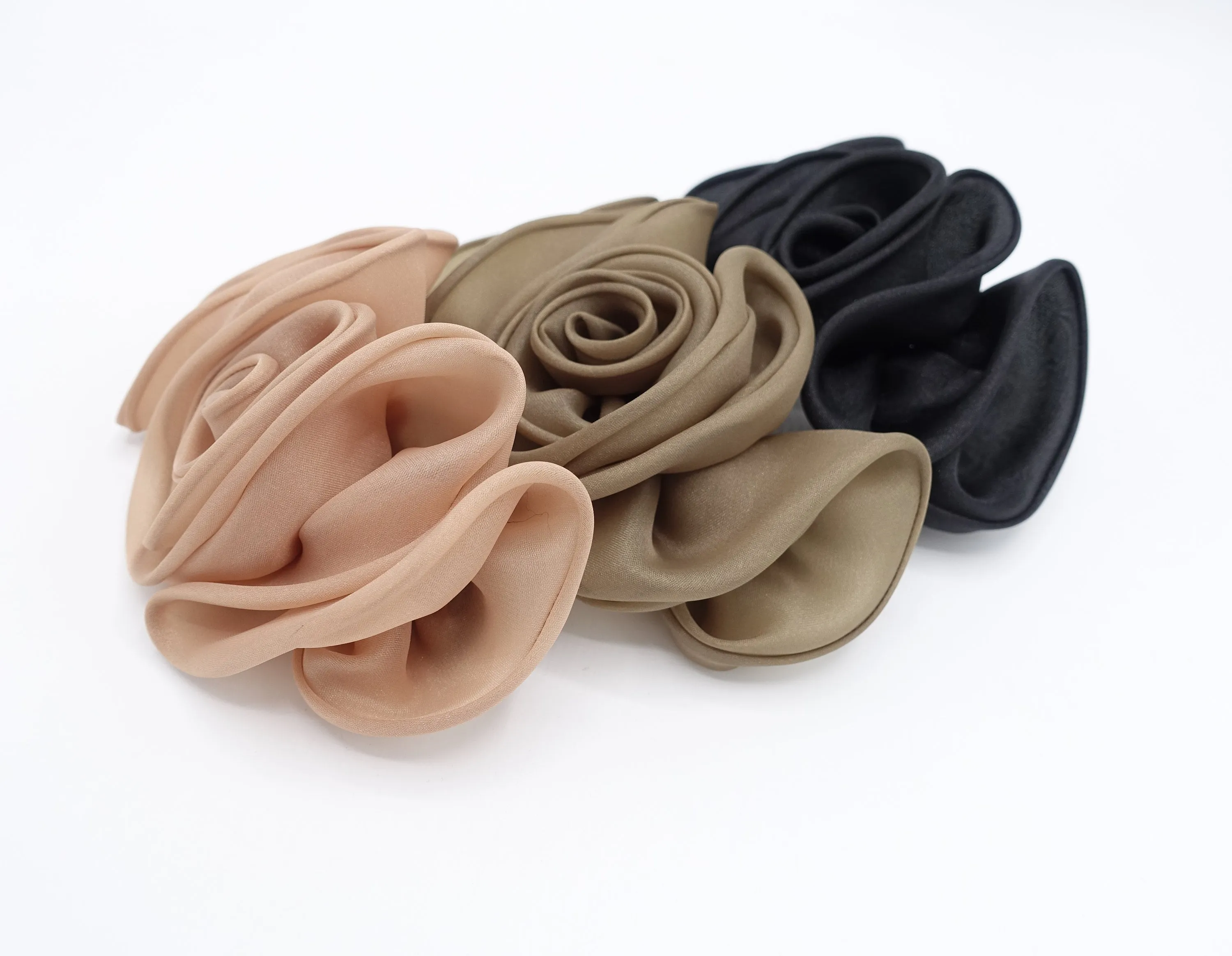 handmade organza flower hair barrette