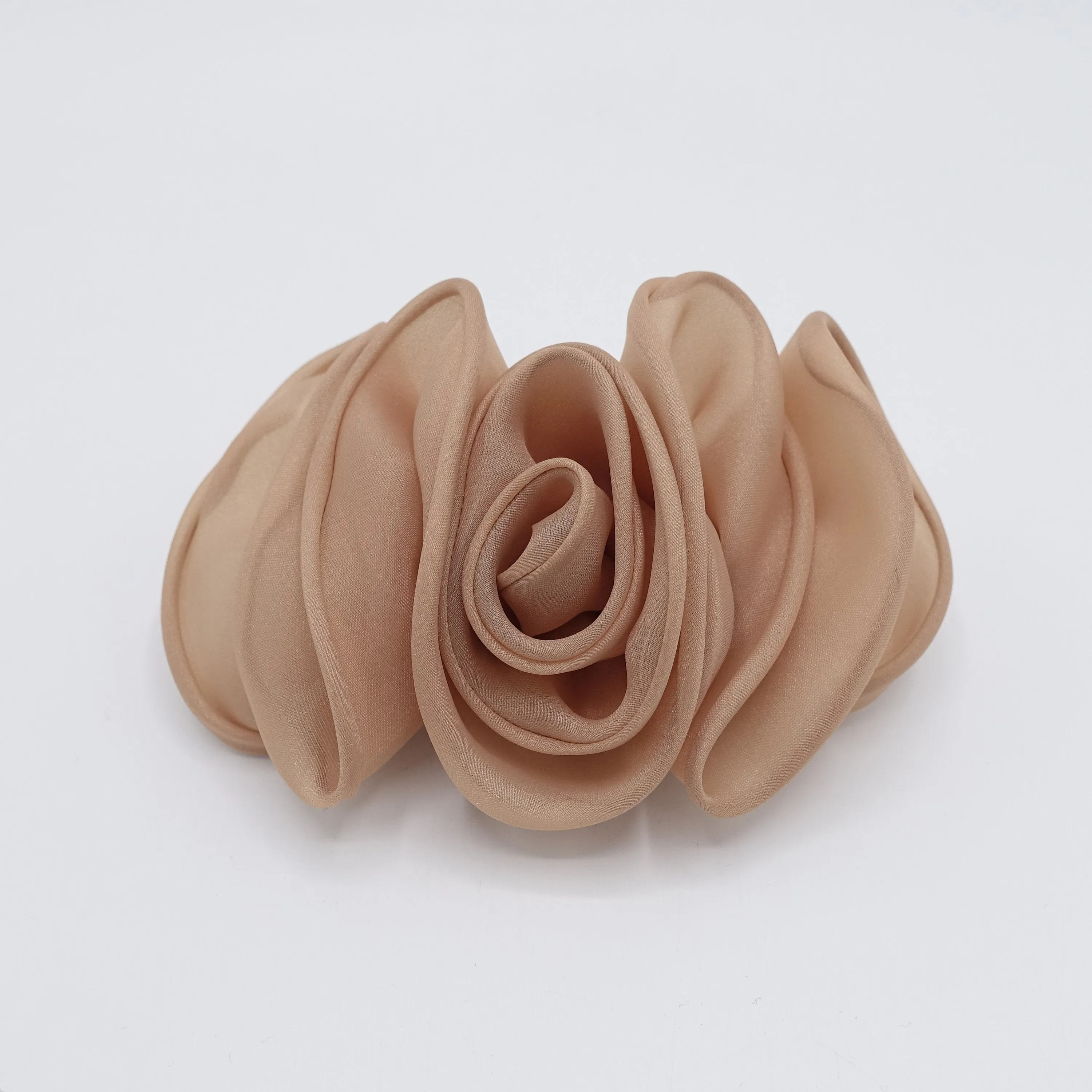 handmade organza flower hair barrette