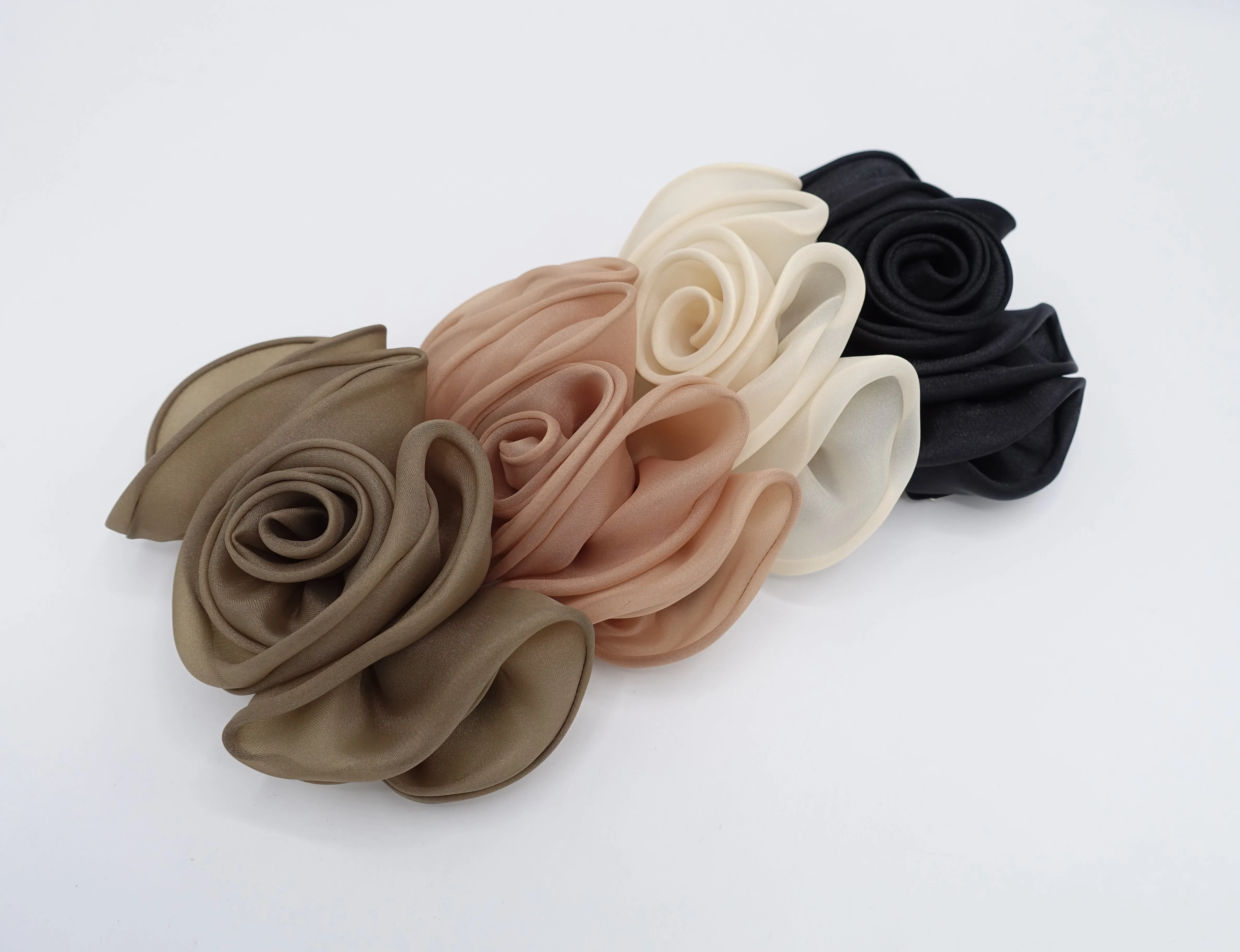 handmade organza flower hair barrette