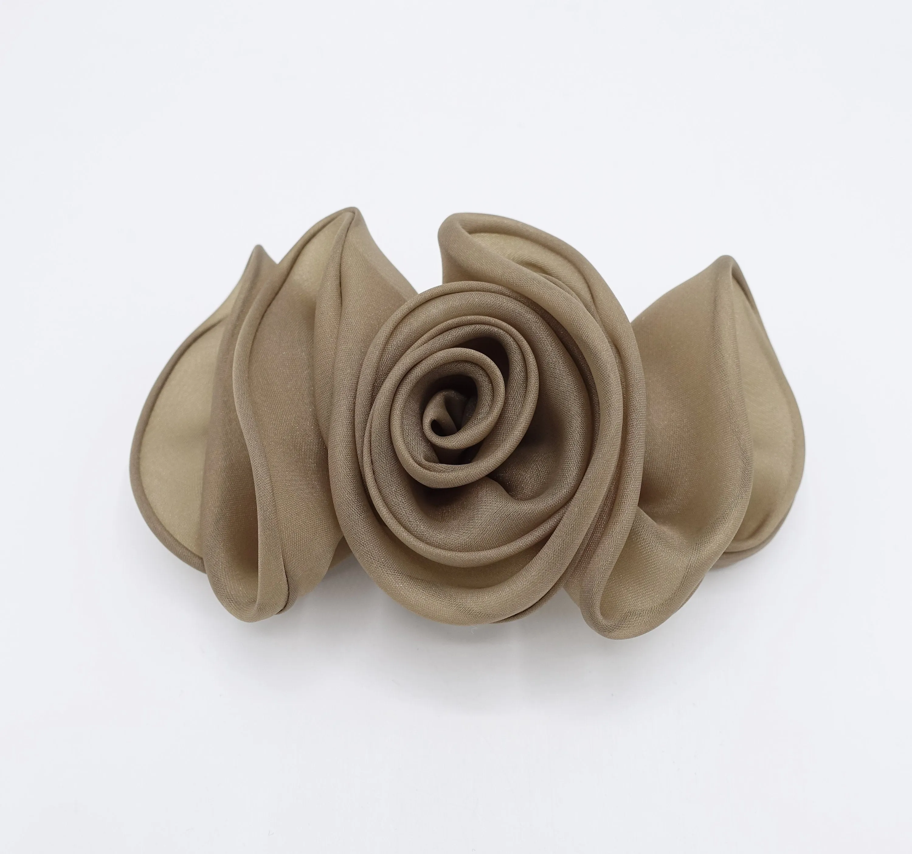 handmade organza flower hair barrette