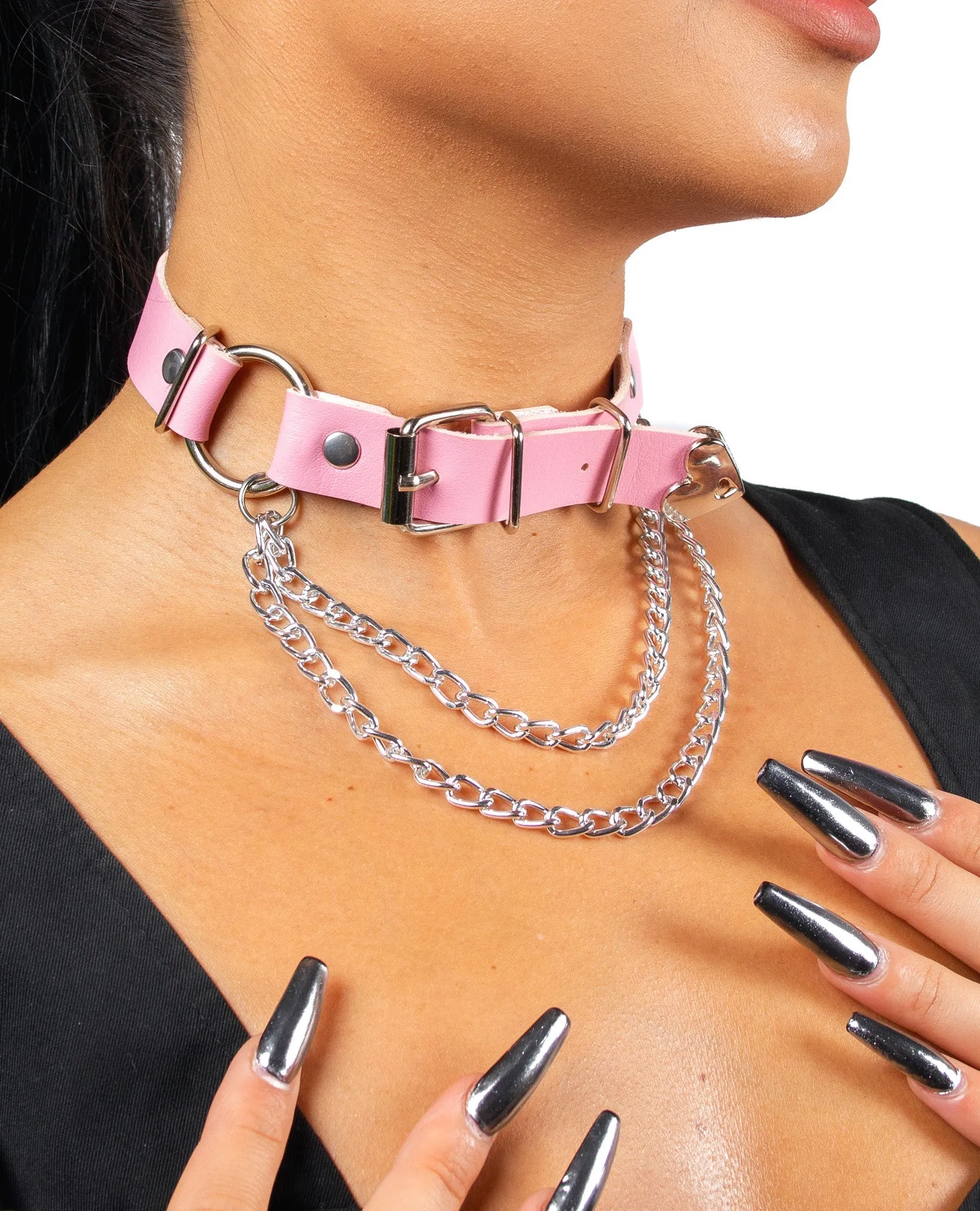 Heart Adjuster Collar - Pink