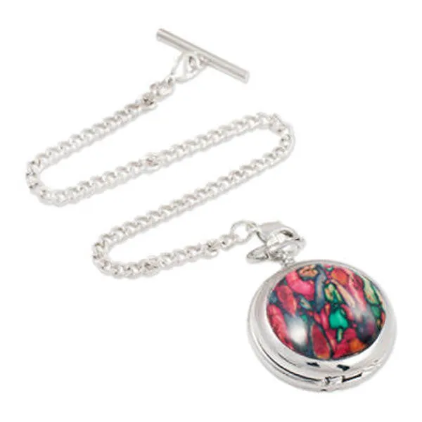 Heathergems Quartz Pocket Watch in Pewter