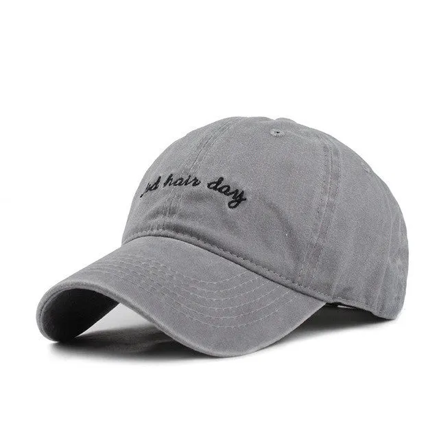 High quality Washed Cotton Adjustable Unisex Baseball Cap - Solid Color