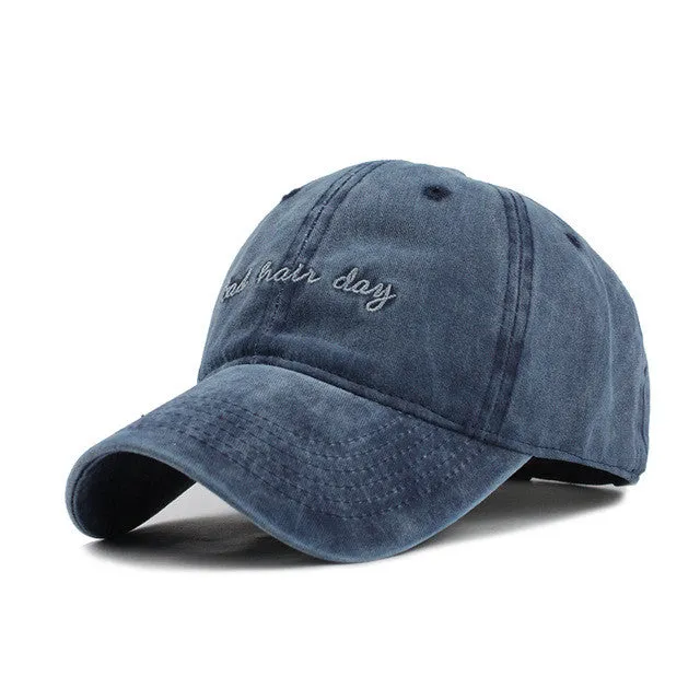 High quality Washed Cotton Adjustable Unisex Baseball Cap - Solid Color