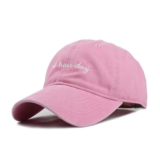 High quality Washed Cotton Adjustable Unisex Baseball Cap - Solid Color