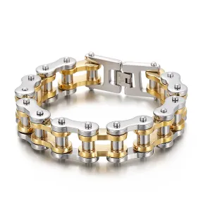 Hip-Hop Wind Bike Men's Titanium Steel Bracelet - European & American Style