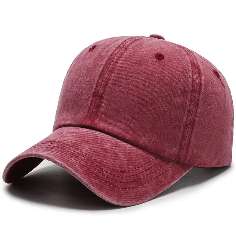 Hot Unisex Cap Two-color Stitching Washed Cotton Baseball Cap Men & Women Casual Adjustable Outdoor Trucker Hats Dropshipping