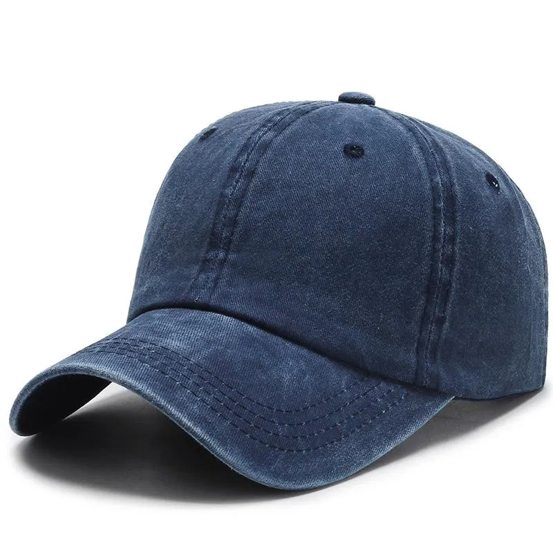 Hot Unisex Cap Two-color Stitching Washed Cotton Baseball Cap Men & Women Casual Adjustable Outdoor Trucker Hats Dropshipping