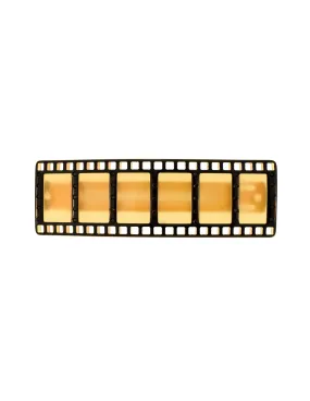 Jean Paul Gaultier Vintage Black Peach Cinema Film Strip Hair Clip Barrette