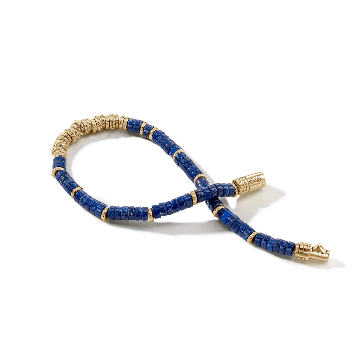 John Hardy Heishi 14K Yellow Gold Bracelet with Lapis Lazuli