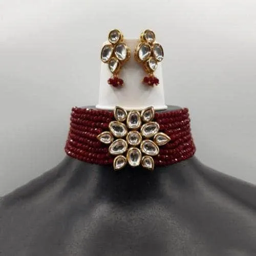 Kundan Patch Choker And Earring Set