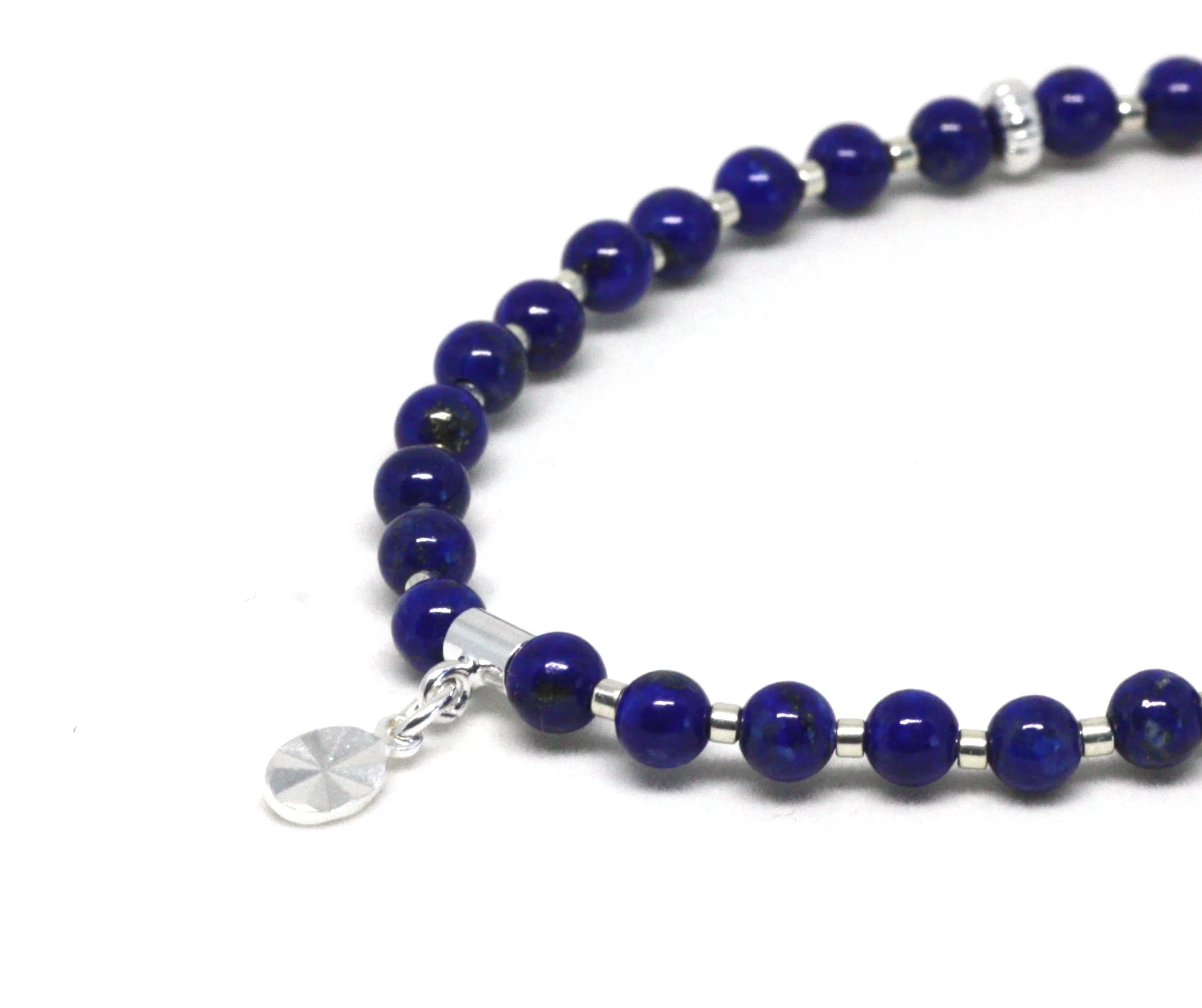 Lapis Lazuli and Silver Wrist Tasbih