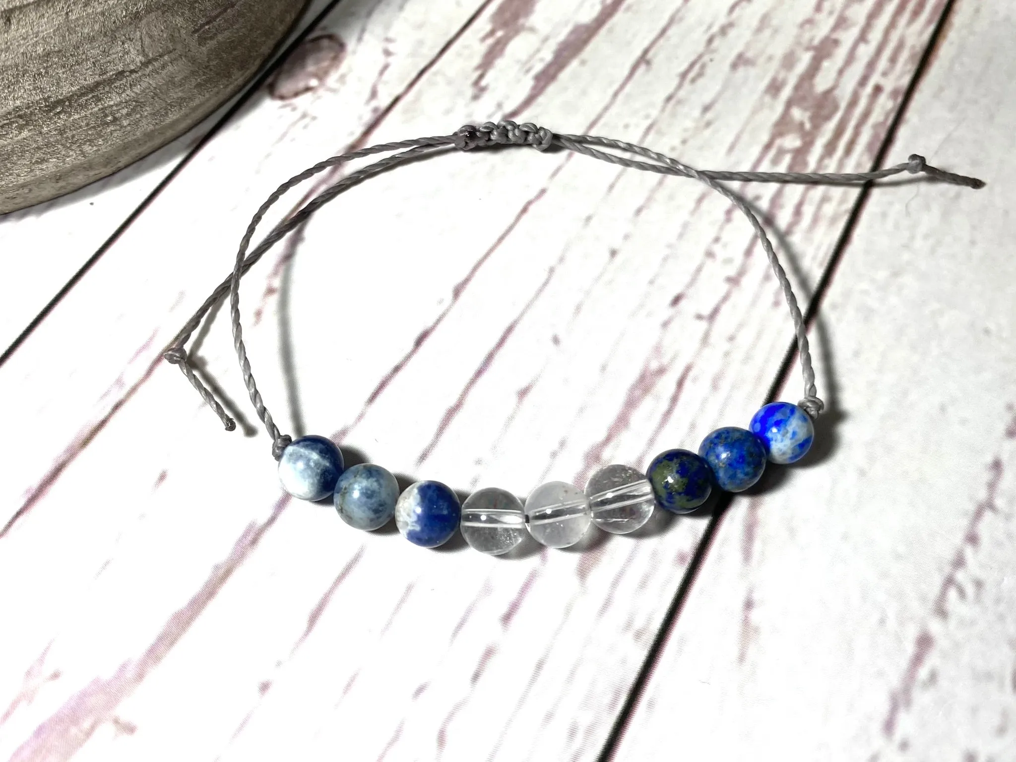 Lapis Lazuli and Sodalite Crystal Bracelet