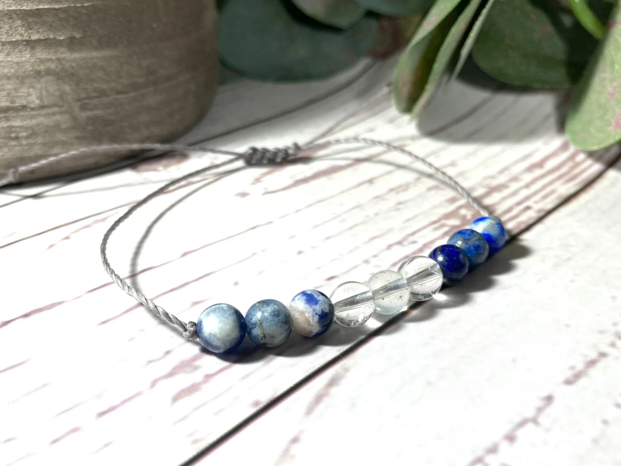 Lapis Lazuli and Sodalite Crystal Bracelet