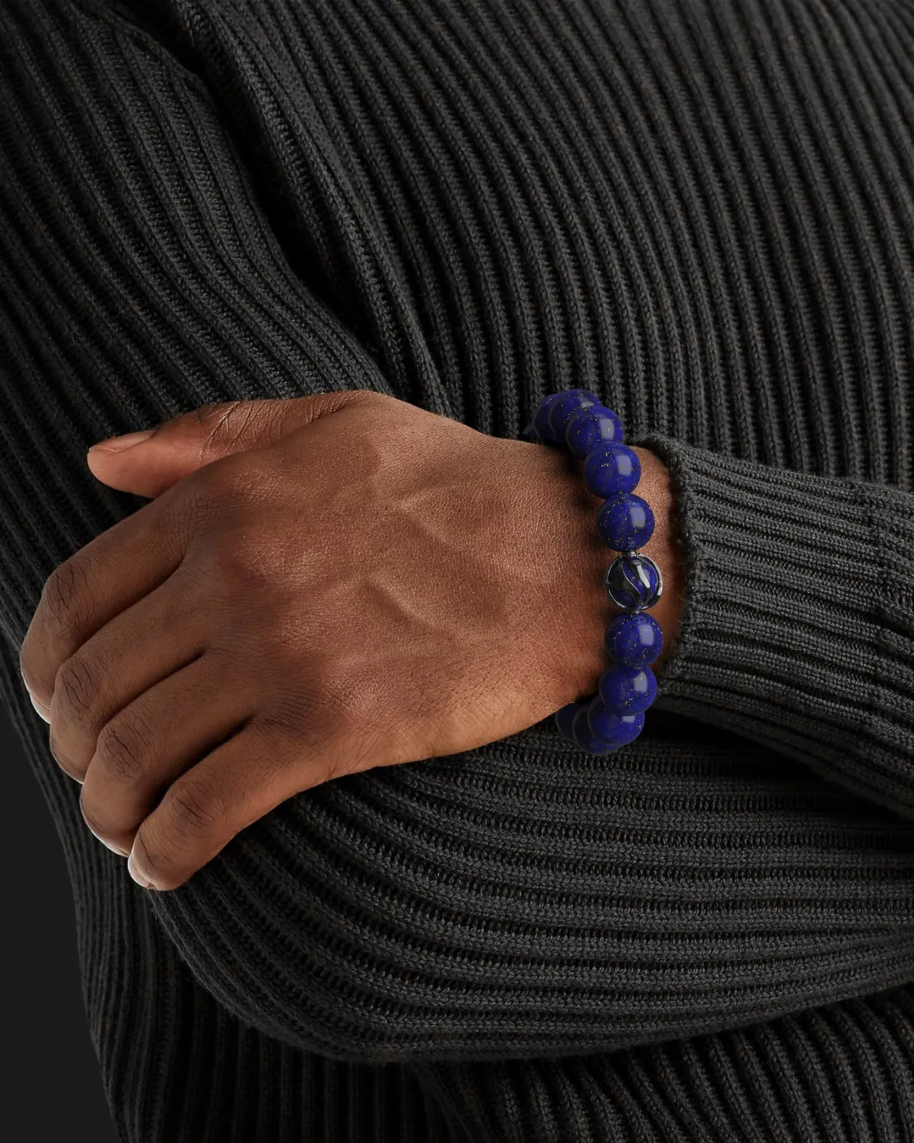 Lapis Lazuli Bracelet 12mm | Waves by Seekers Men's Jewelry