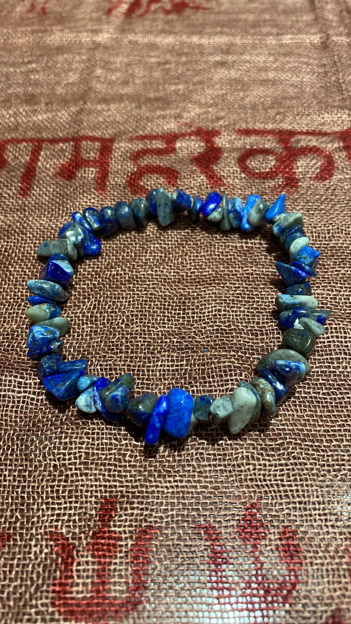 Lapis Lazuli Chips Stretch Bracelet