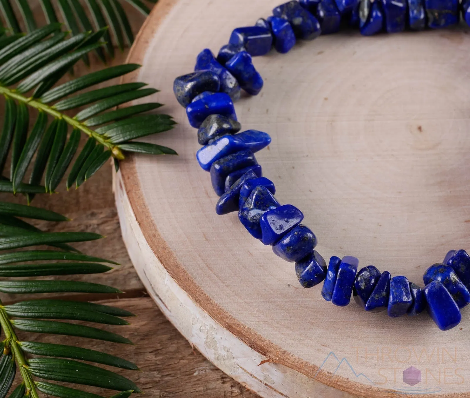 LAPIS LAZULI Crystal Bracelet - Chip Beads - Beaded Bracelet, Handmade Jewelry, Healing Crystal Bracelet, E0645