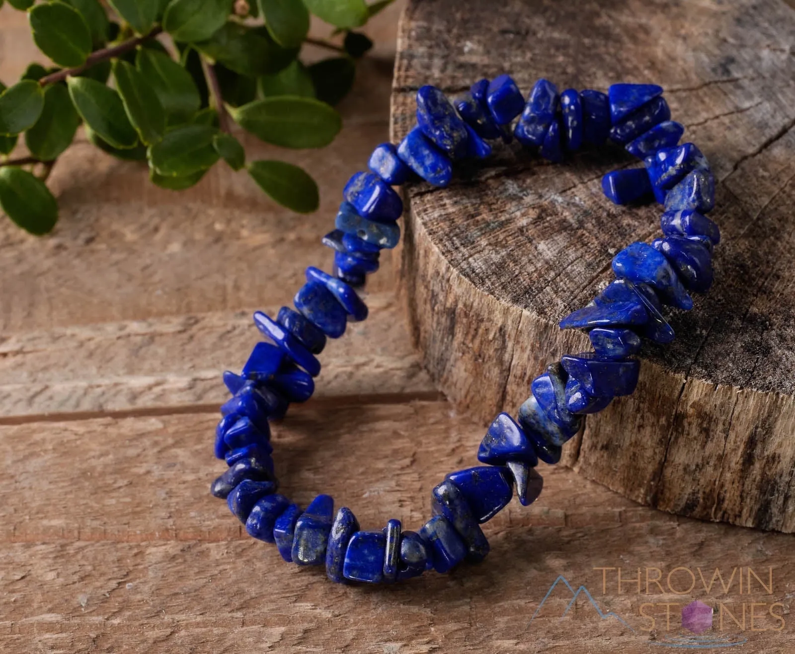 LAPIS LAZULI Crystal Bracelet - Chip Beads - Beaded Bracelet, Handmade Jewelry, Healing Crystal Bracelet, E0645