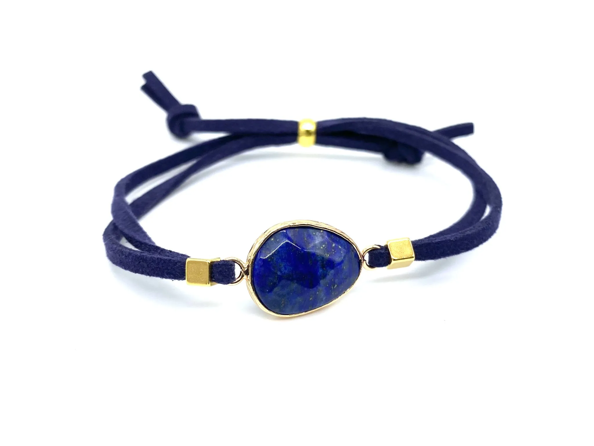 Lapis Lazuli Suede Crystal Diffuser Bracelet