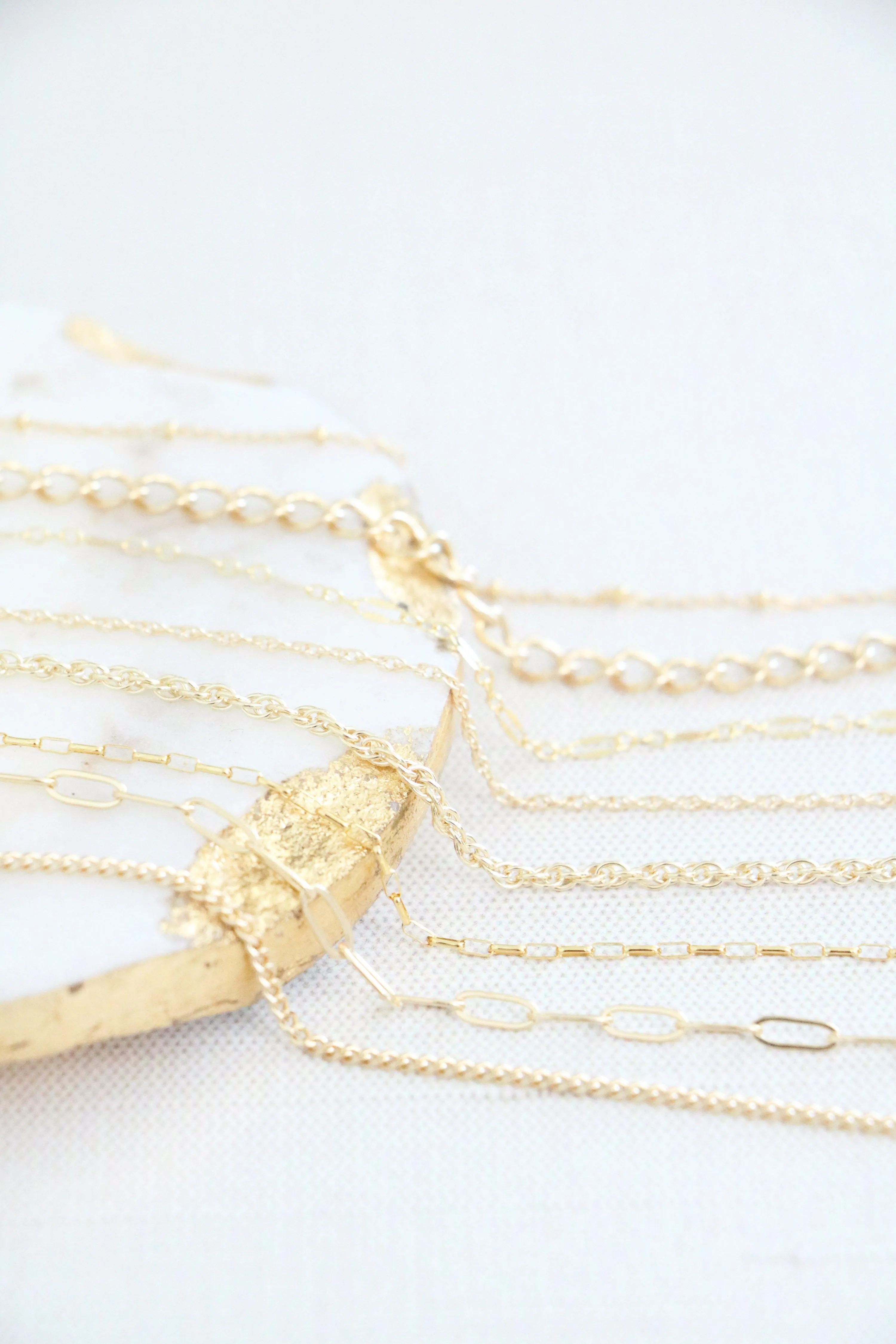 layering chain {silver   gold }