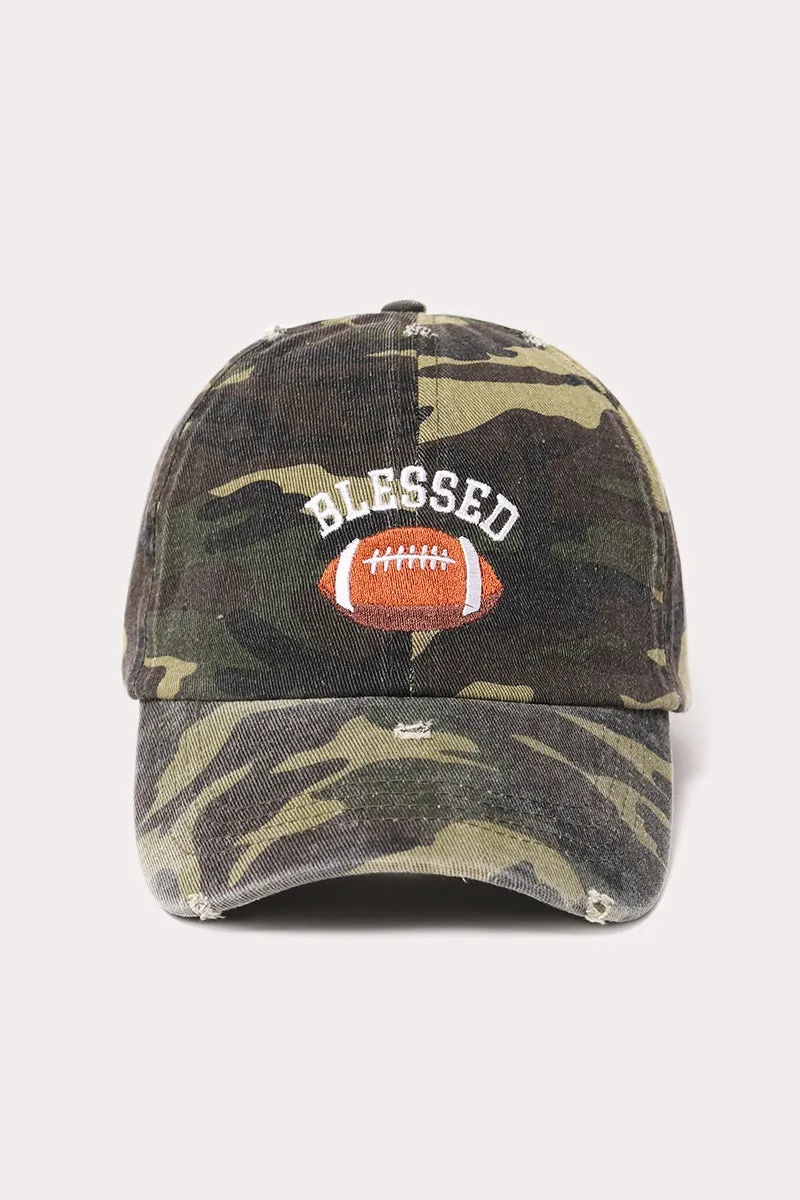 LCAP1823 - Blessed Football embroidered baseball cap