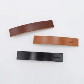 leather hair barrette, authentic leather barrette, classic hair accessory for women