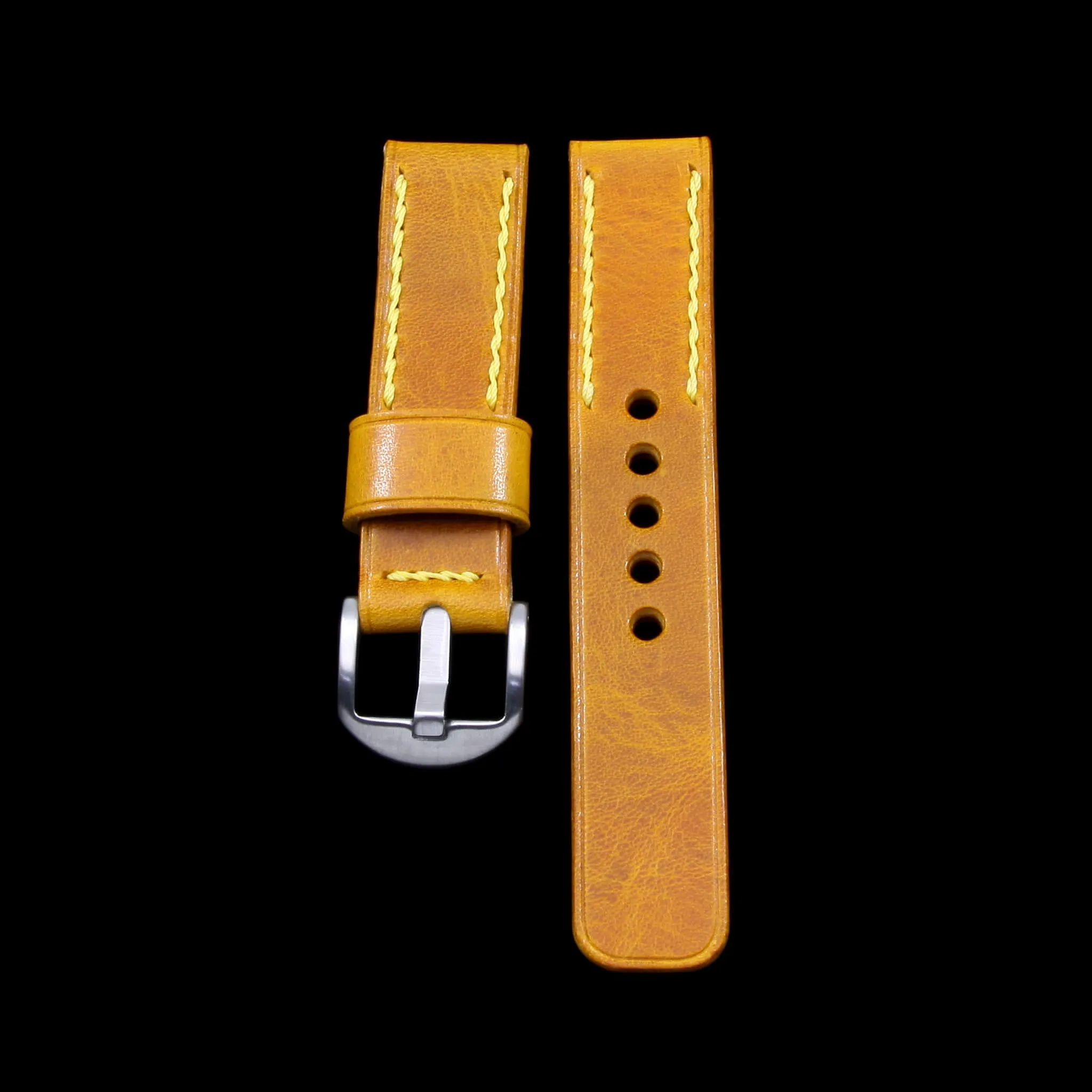 Leather Watch Strap, Military 104 | Chain Stitch