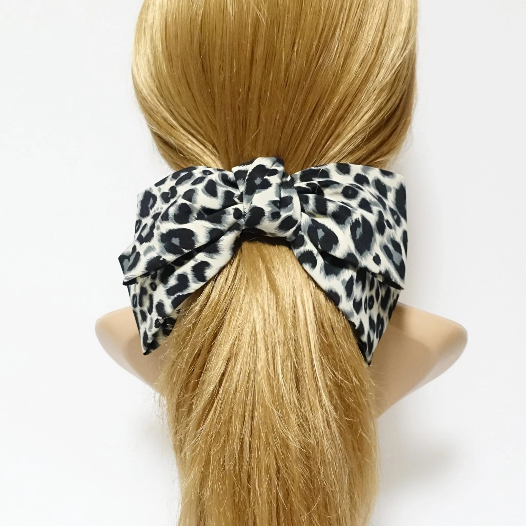 Leopard print big bow barrette sexy floppy hair bow barrette