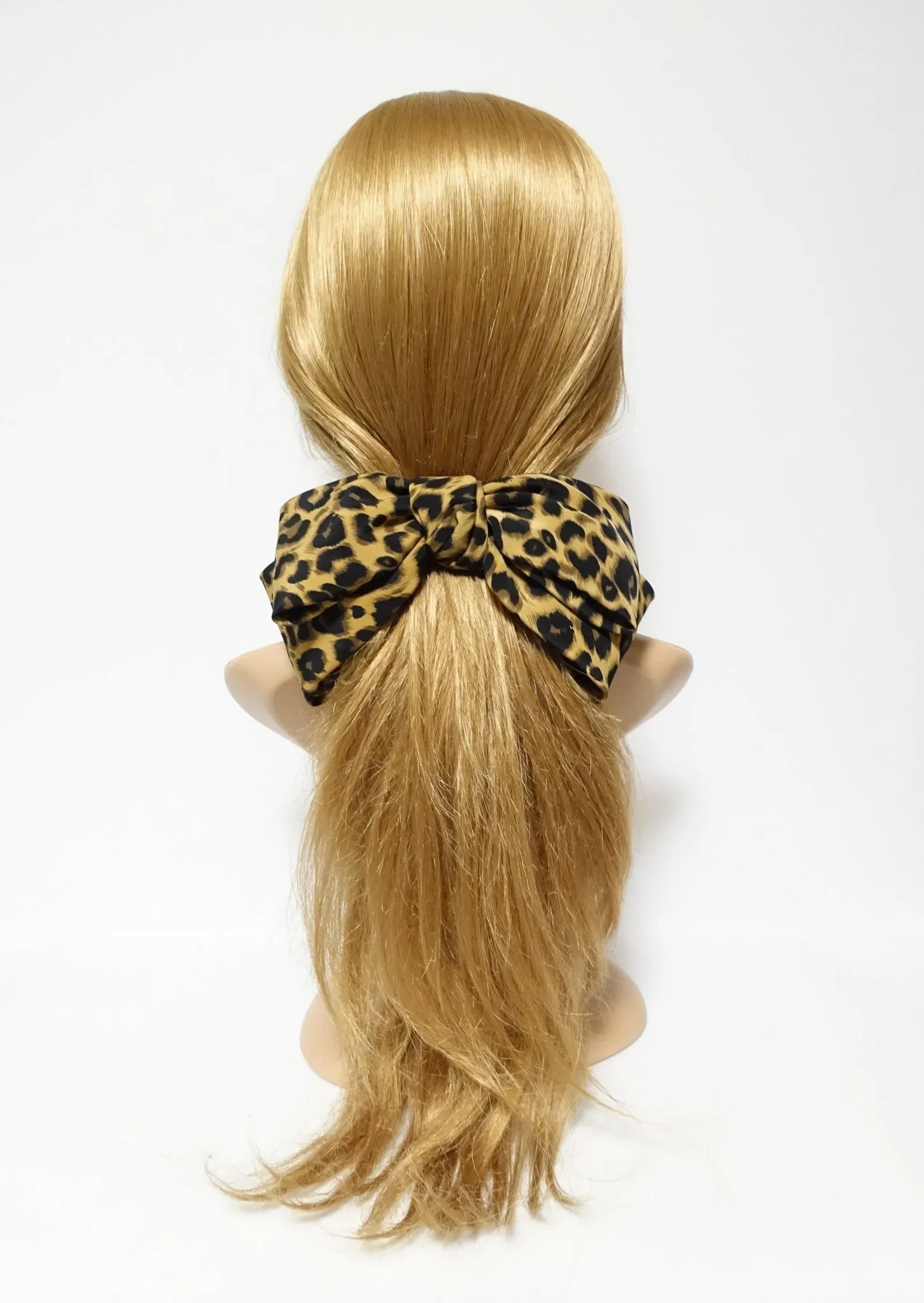 Leopard print big bow barrette sexy floppy hair bow barrette